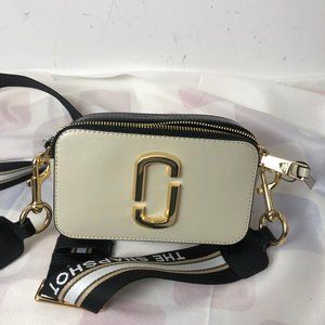 The Marc Jacobs crossbody snapshot bag cream,neon yellow,turquoise green,tan